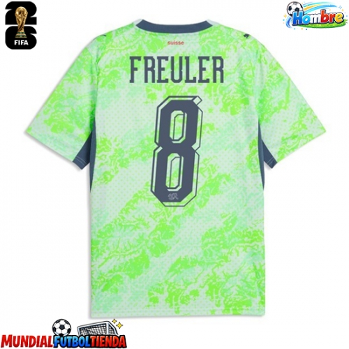 Camiseta Suiza Remo Freuler #8 Segunda Equipación Replica Mundial 2026 mangas cortas